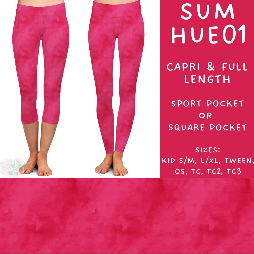 Sum Hues01 Square Pocket Capri Leggings-Tween (PreOrder ETA mid/late August)
