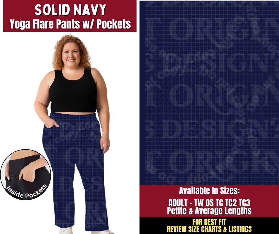 Yoga Flares/Solid Navy (PreOrder ETA mid/late December)