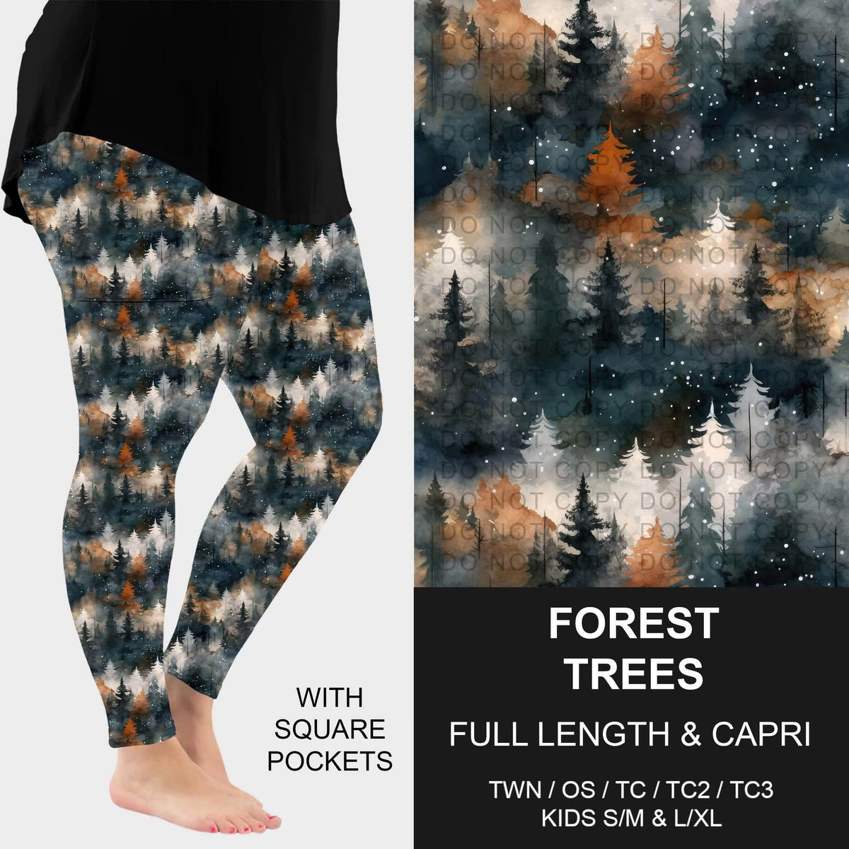 Forest Trees Pocket Leggings (PreOrder ETA mid December)