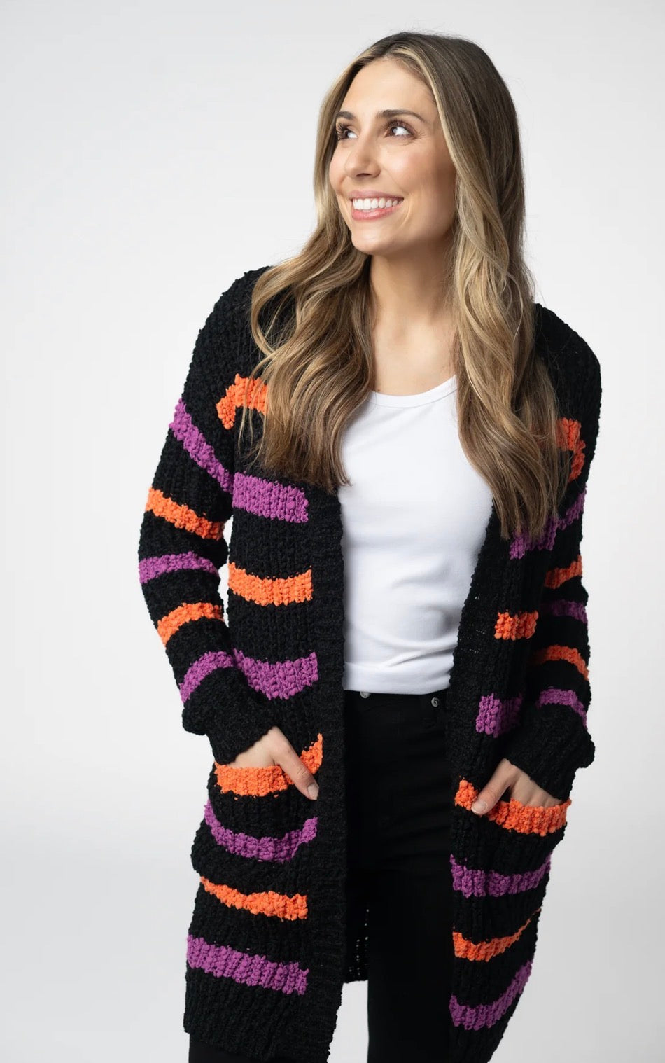 Halloween Striped Cardigan