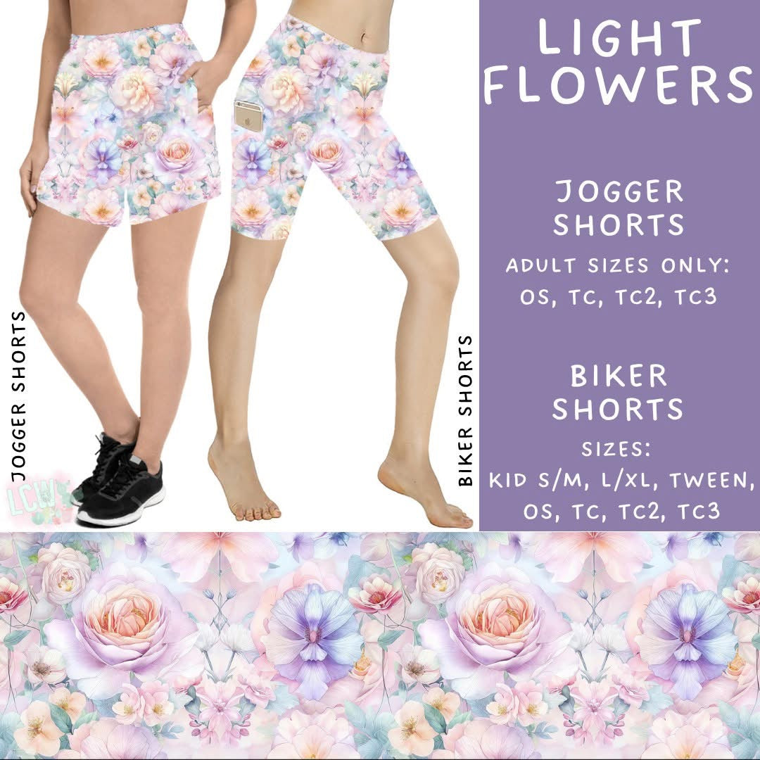 Light Flower Jogger Shorts OS (PreOrder ETA late May)