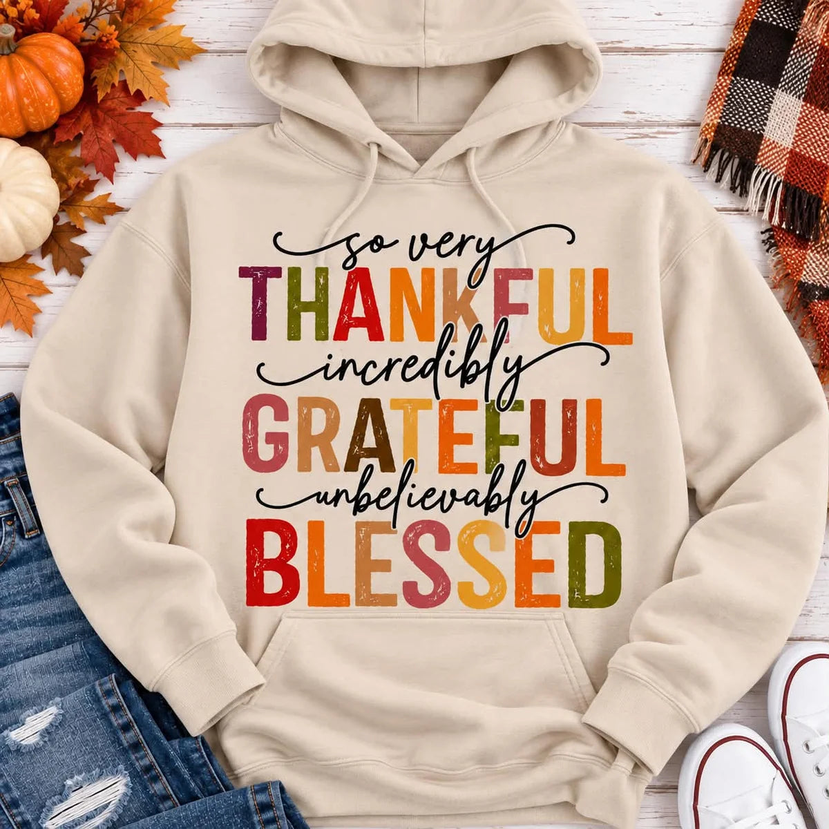 Thankful, Grateful Blessed Hoodie (PreOrder ETA 2 weeks)