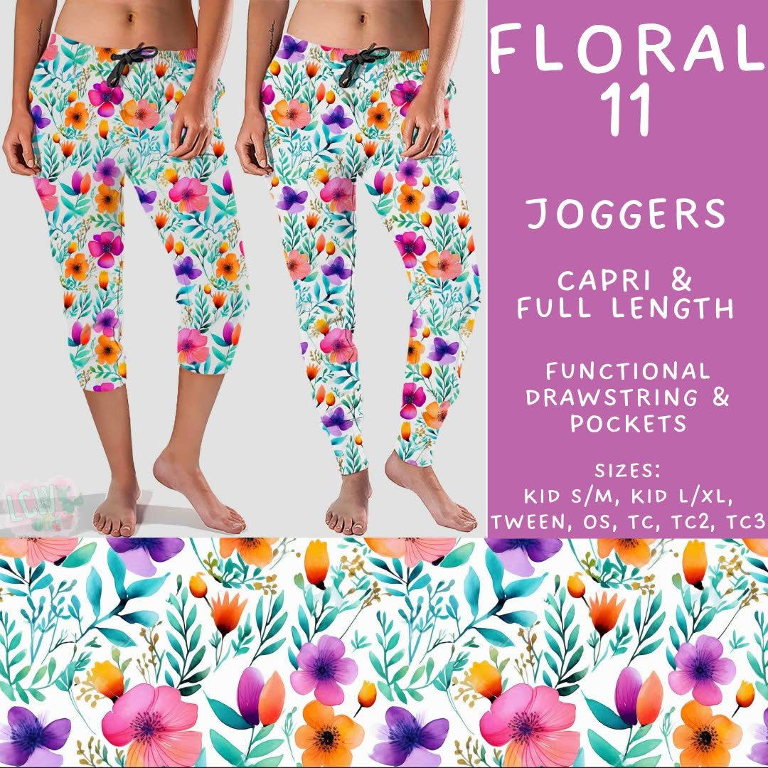Floral11 Capri Joggers- TC2 (PreOrder ETA mid August)