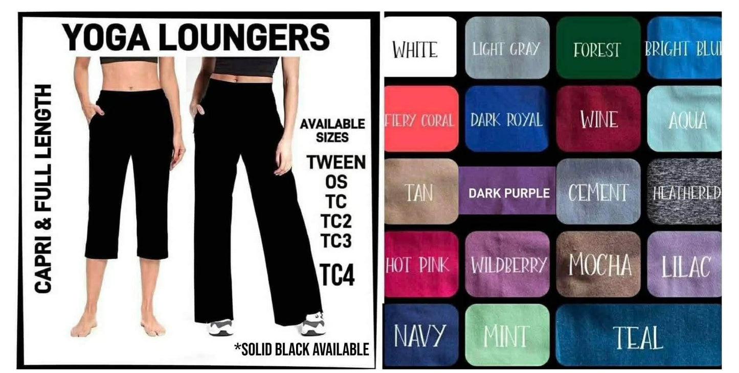 Solids/Mint Capri Yoga Loungers-Tween (PreOrder ETA mid August)