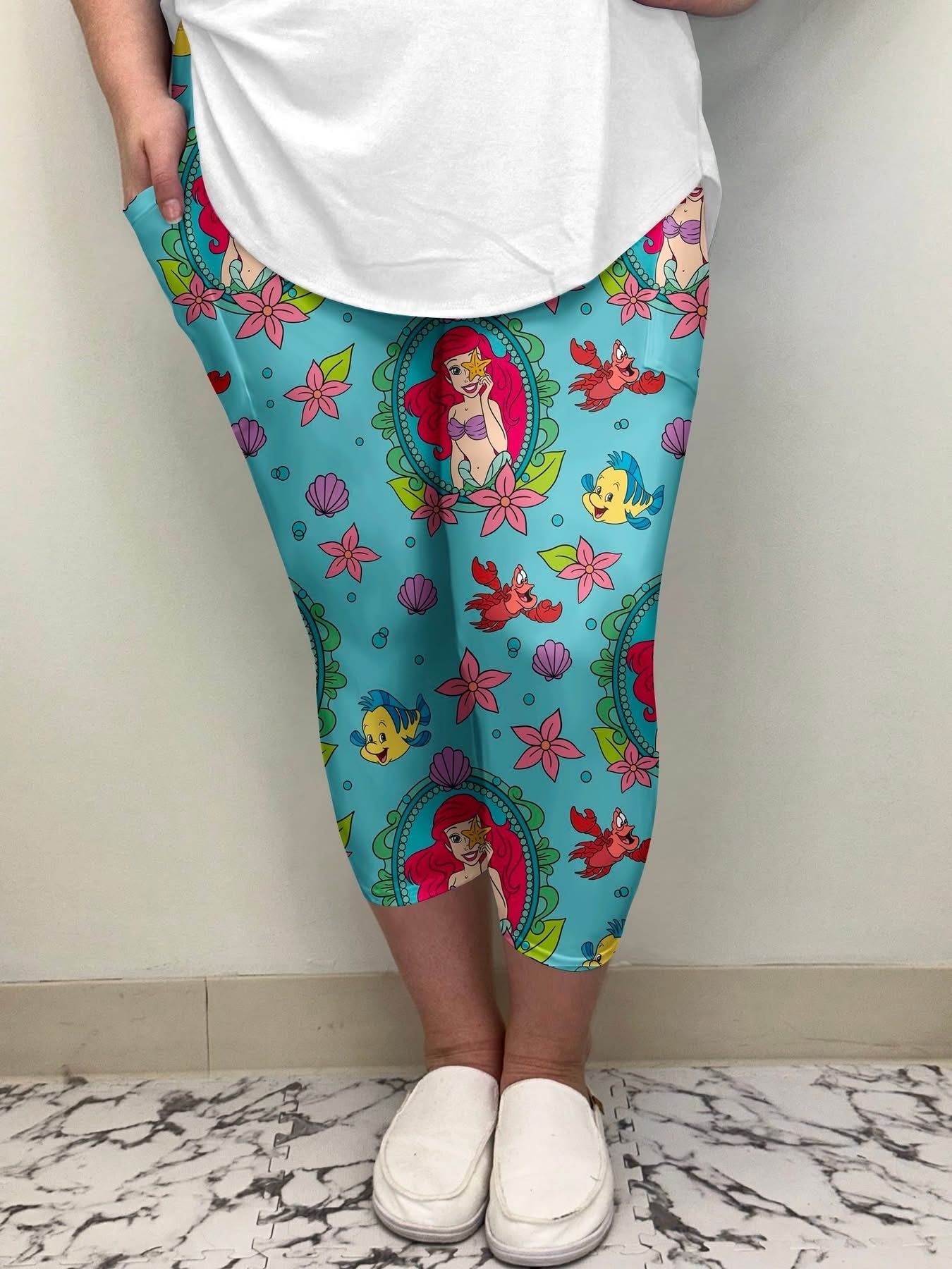 Under the Sea Pocket Capri Leggings- TC2 (PreOrder ETA early/mid July)