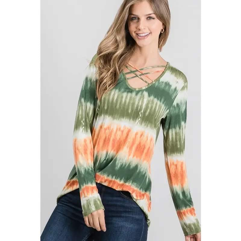 **FINAL SALE** Autumn Dreams Criss Cross Top