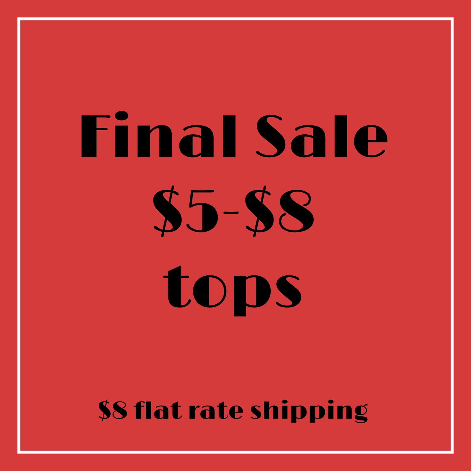 FINAL SALE