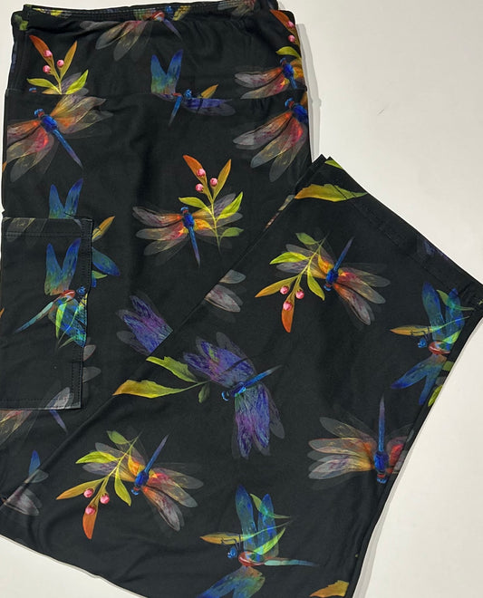 Dragonfly Pocket Capri Leggings