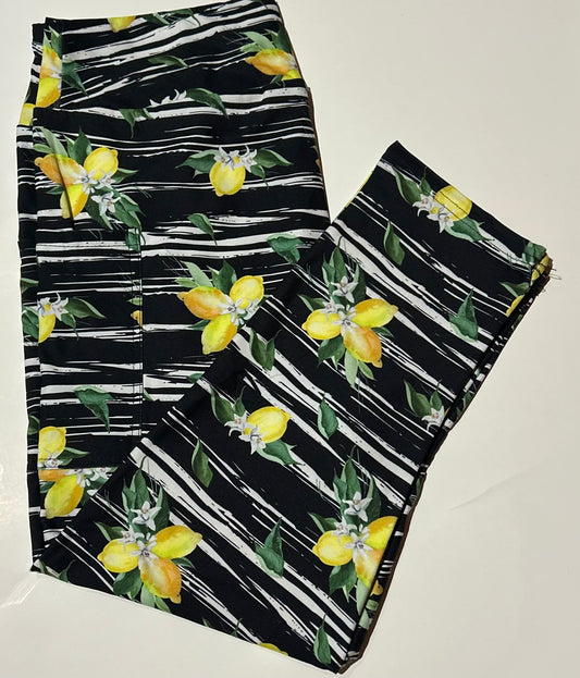 Lemon Crush Pocket Capri Leggings