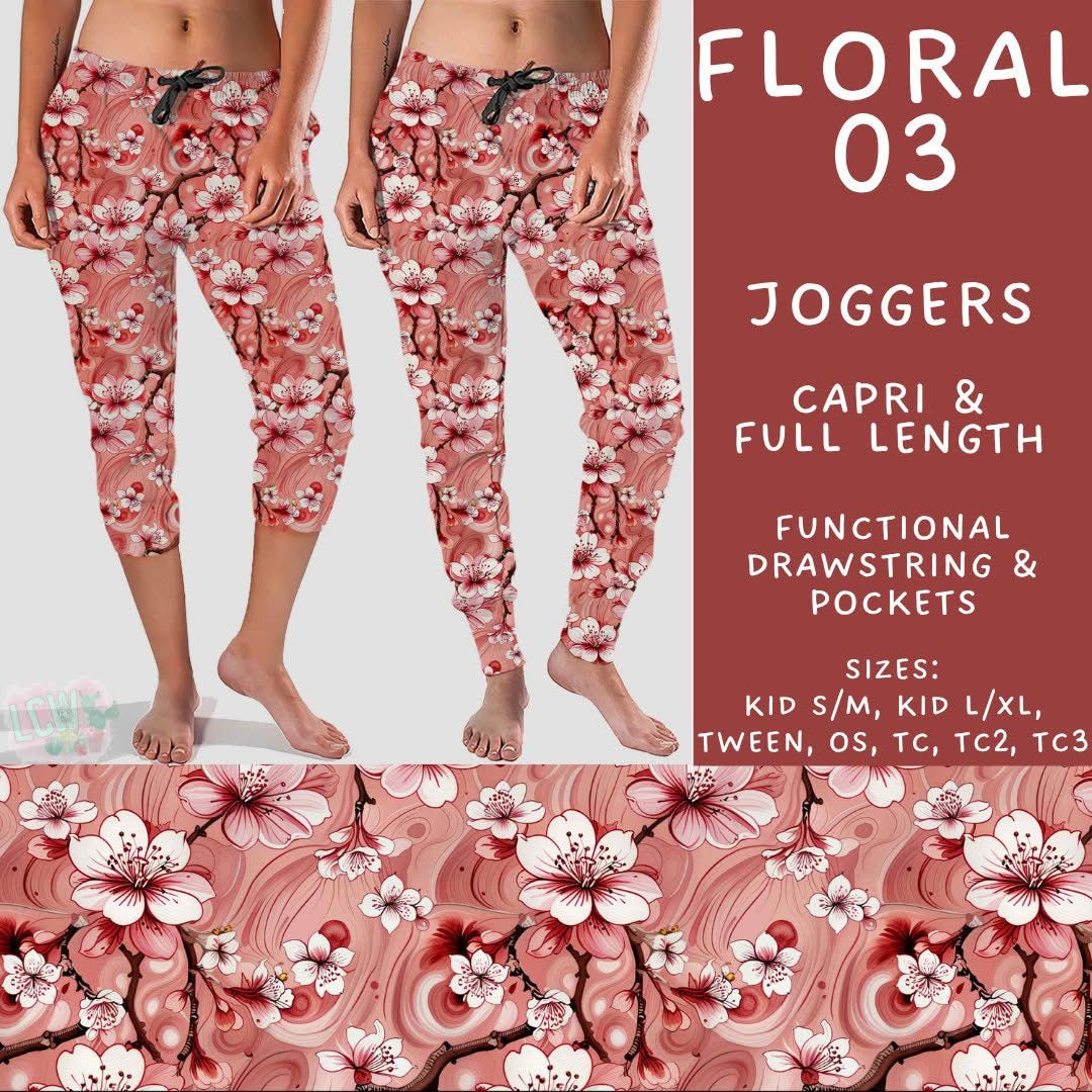 Floral03 Capri Joggers- TC2 (PreOrder ETA mid August)
