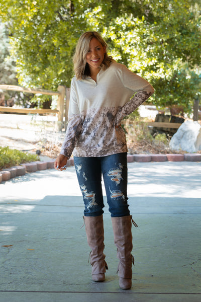 Splashed With Fall Pullover