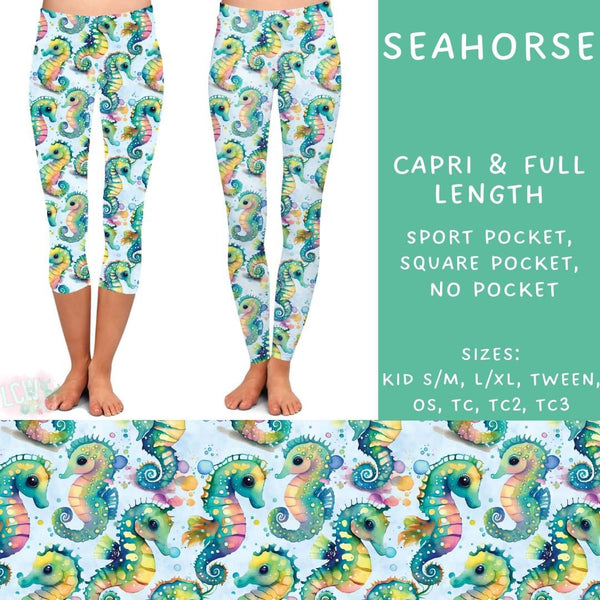 Sea Life Collection : SQUARE POCKET Leggings PREORDER ( ETA mid August )