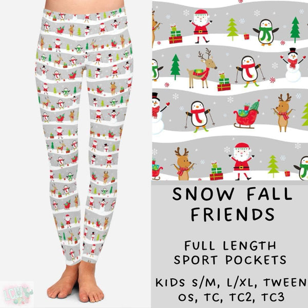 Cozy Christmas Collection Part ONE  : FULL Length Leggings WITH Sports Style Pockets PREORDER ( ETA early December )