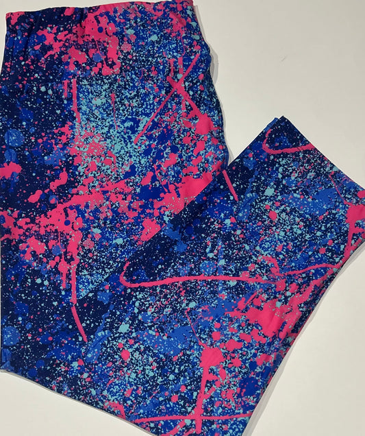 Paint Splatter Capri Leggings