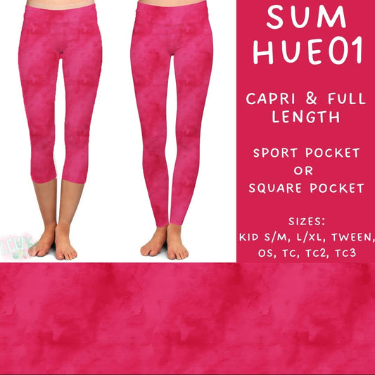 Sum Hues01 Square Pocket Capri Leggings-Tween (PreOrder ETA mid/late August)