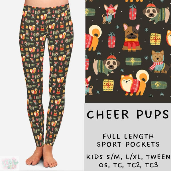 Cozy Christmas Collection Part TWO: FULL Length Leggings WITH Sports Style Pockets PREORDER ( ETA early December )