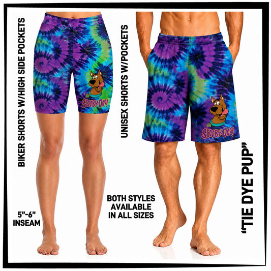 Tie Dye Pup Biker Shorts-TC2 (PreOrder mid/late August)