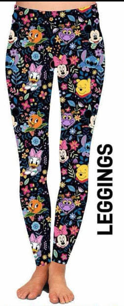 Flower Garden Friends Full Length Leggings PREORDER ( ETA mid March )