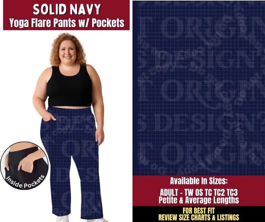 Yoga Flares/Solid Navy (PreOrder ETA mid/late December)