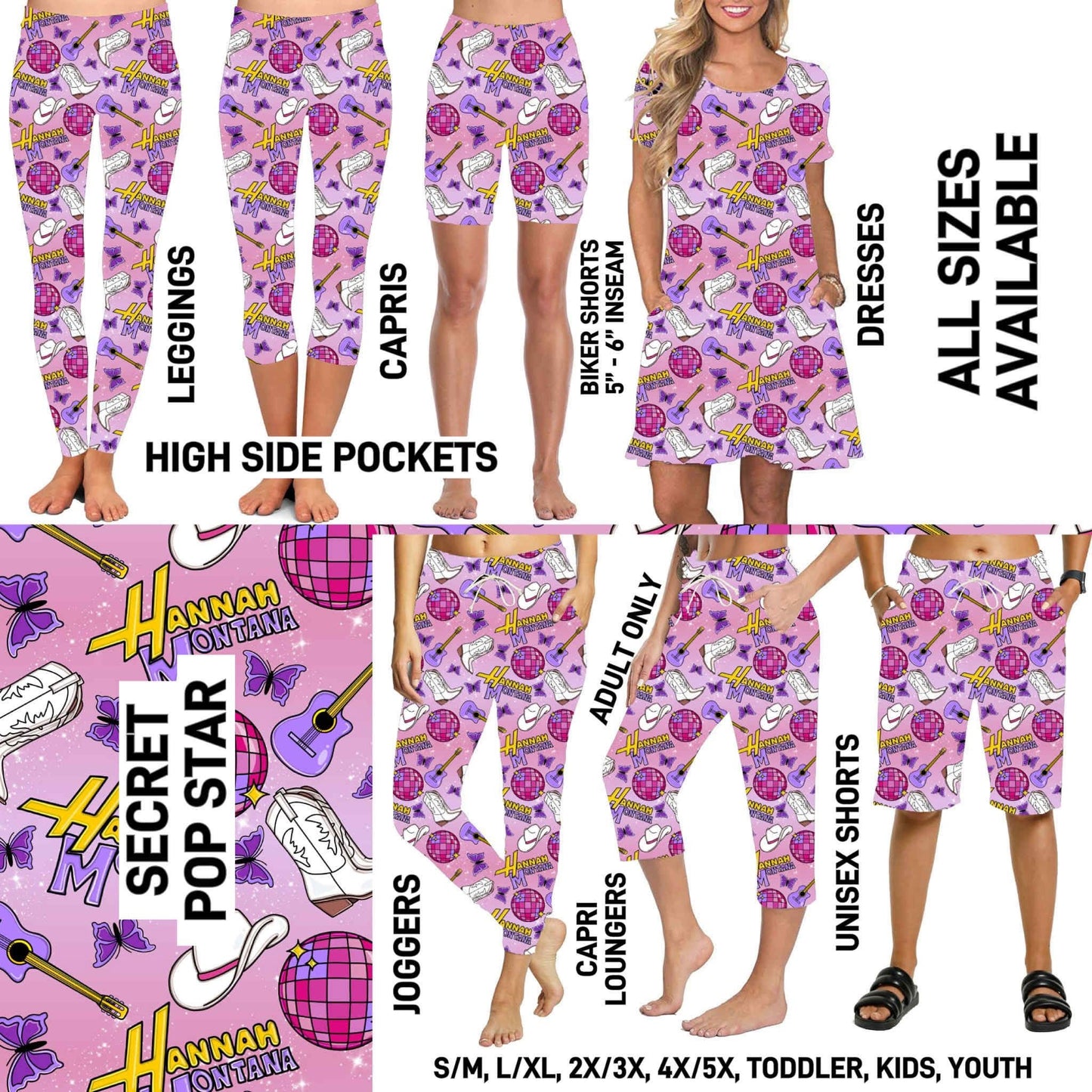 Matching Bottoms, T-Shirts & Dresses PreOrder (ETA mid April)