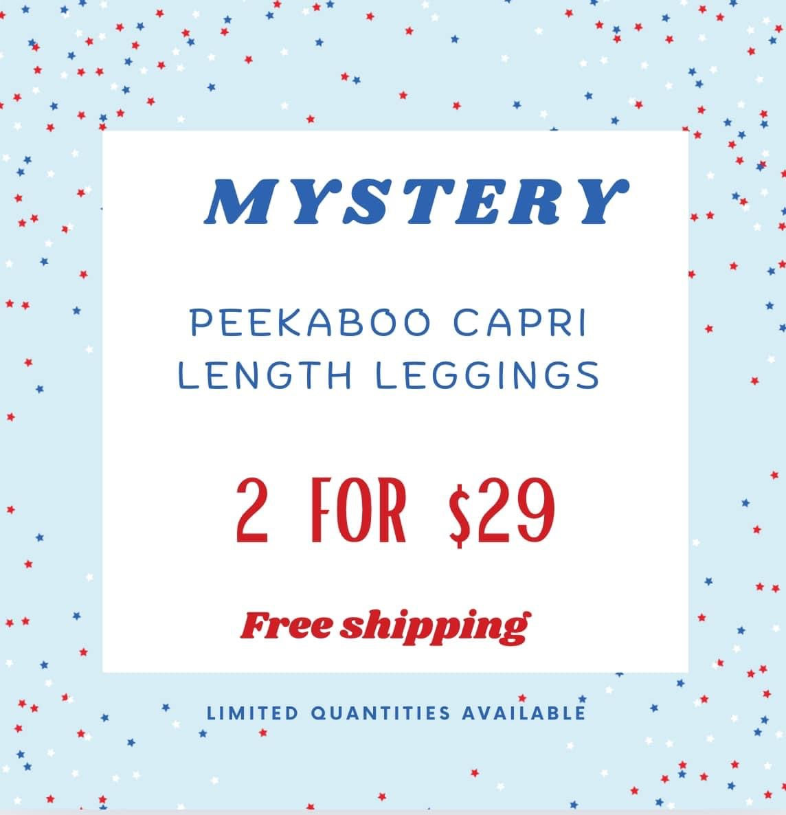 Mystery Peekaboo Capri Leggings Grab Bag