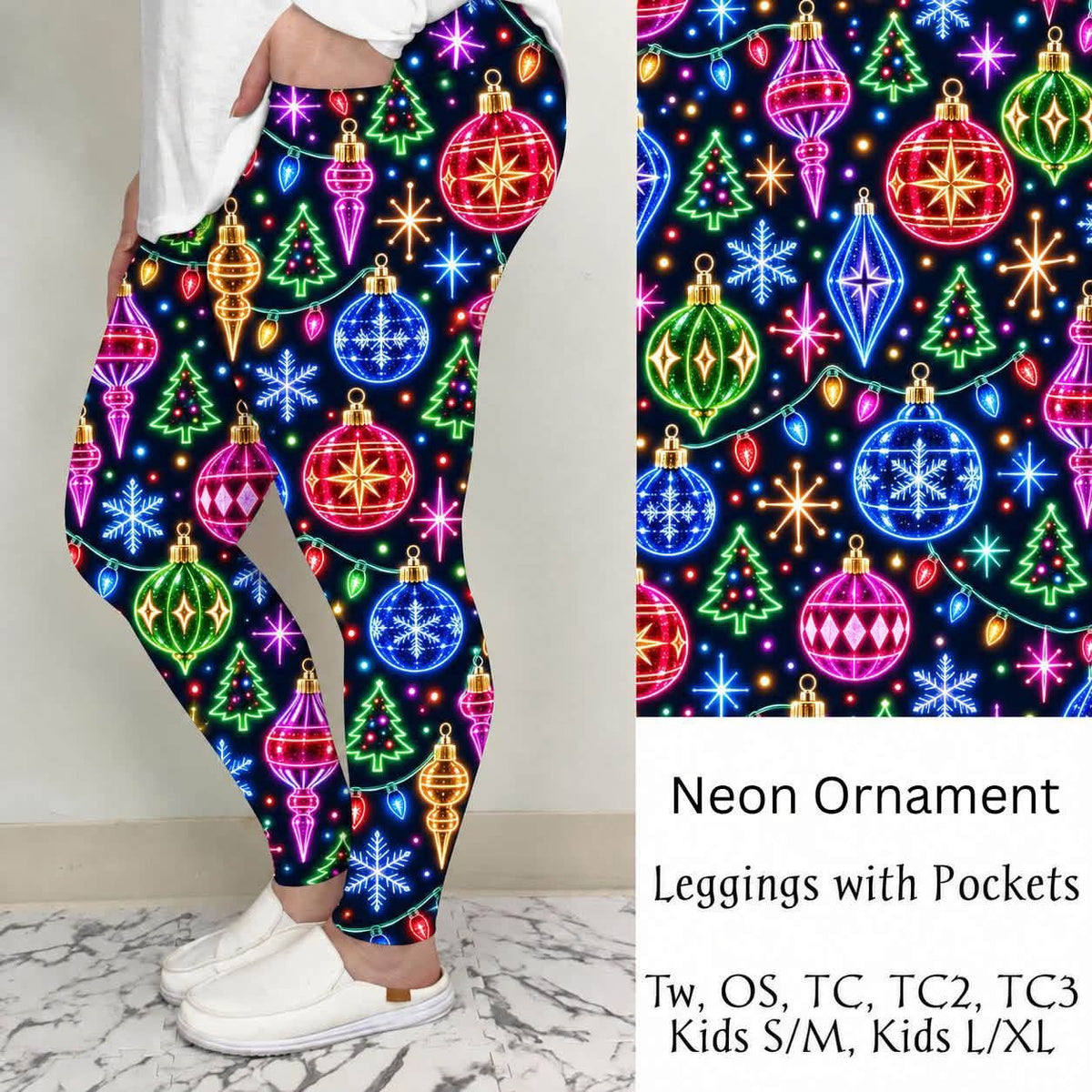 Neon Ornament Pocket Leggings (PreOrder ETA early/mid December)