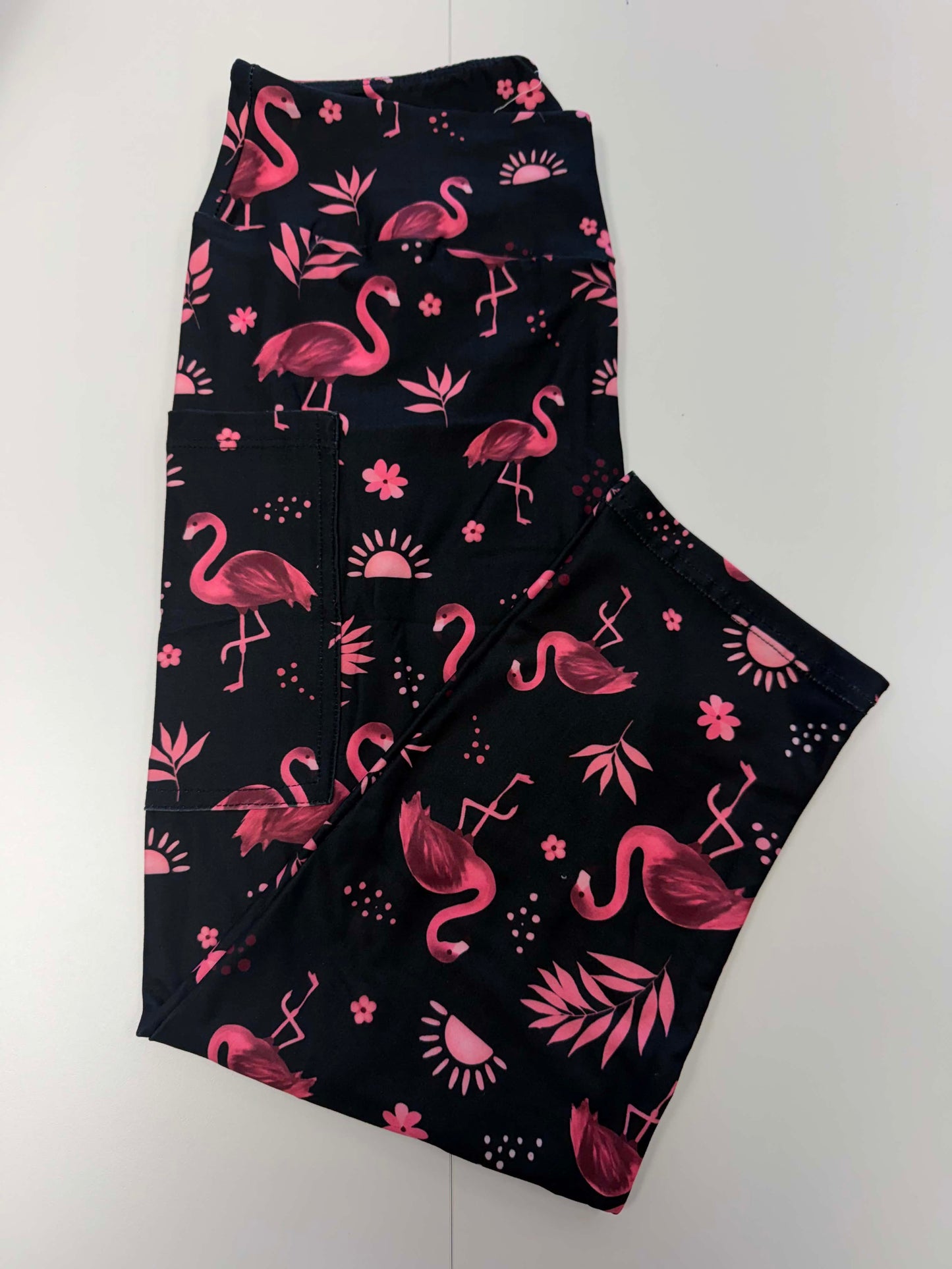 Summer Flamingo Capri w/ Pockets *RTS