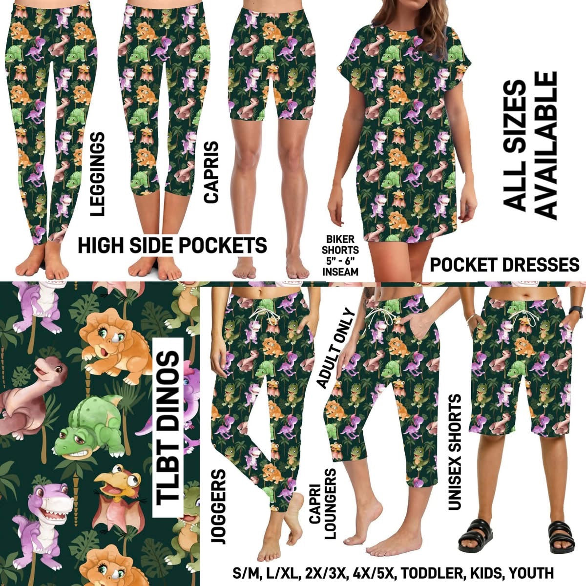 Matching Bottoms, Dresses & T-Shirts PreOrder (ETA early June)