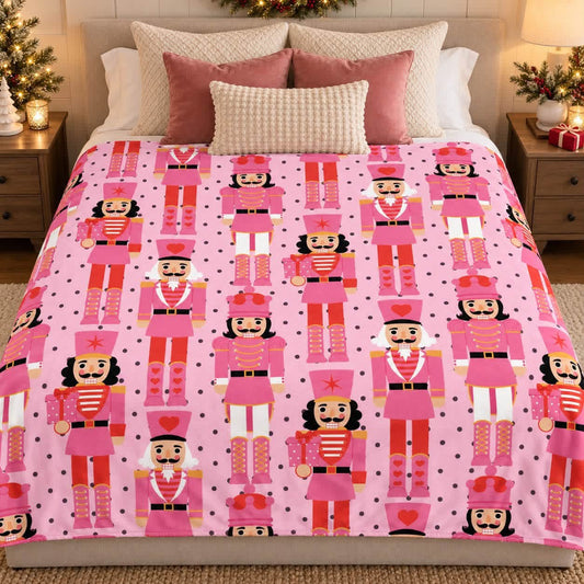 Pink Nutcracker Blanket (PreOrder ETA early/mid December)