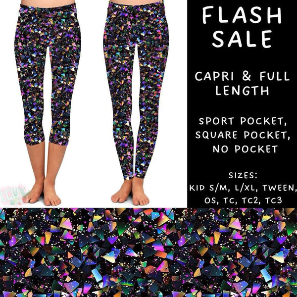 Patterned Collection: ( KIDS ) FULL Length Leggings WITH Sqaure Pockets