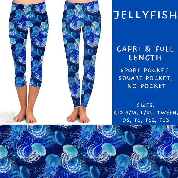 Sea Life Collection : SQUARE POCKET Leggings PREORDER ( ETA mid August )