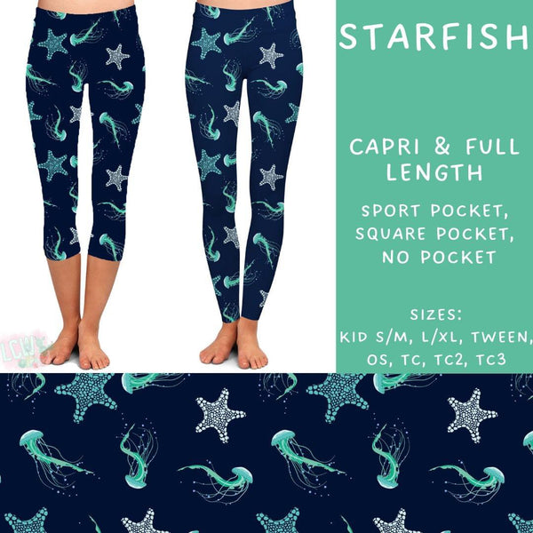 Sea Life Collection : SQUARE POCKET Leggings PREORDER ( ETA mid August )