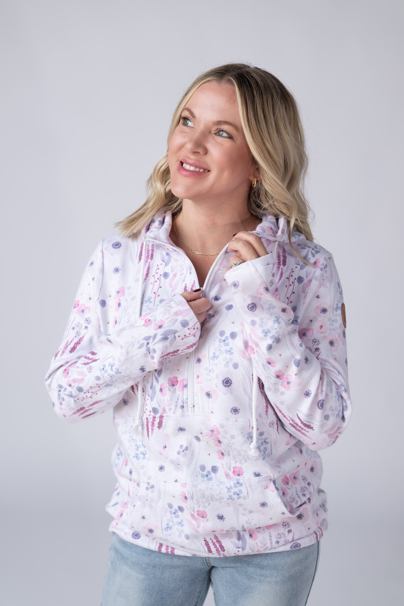 IN STOCK HalfZip Hoodie - Wildflower Gardens FINAL SALE