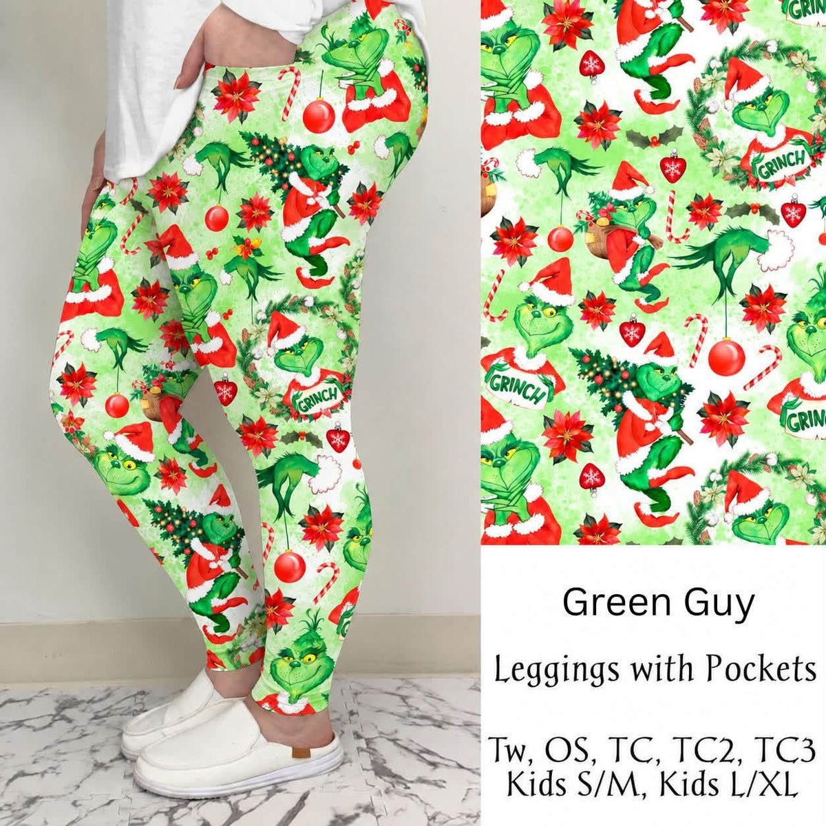 Green Guy Pocket Leggings (PreOrder ETA early/mid December)