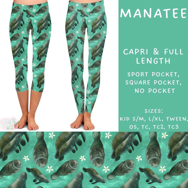 Sea Life Collection : SQUARE POCKET Leggings PREORDER ( ETA mid August )