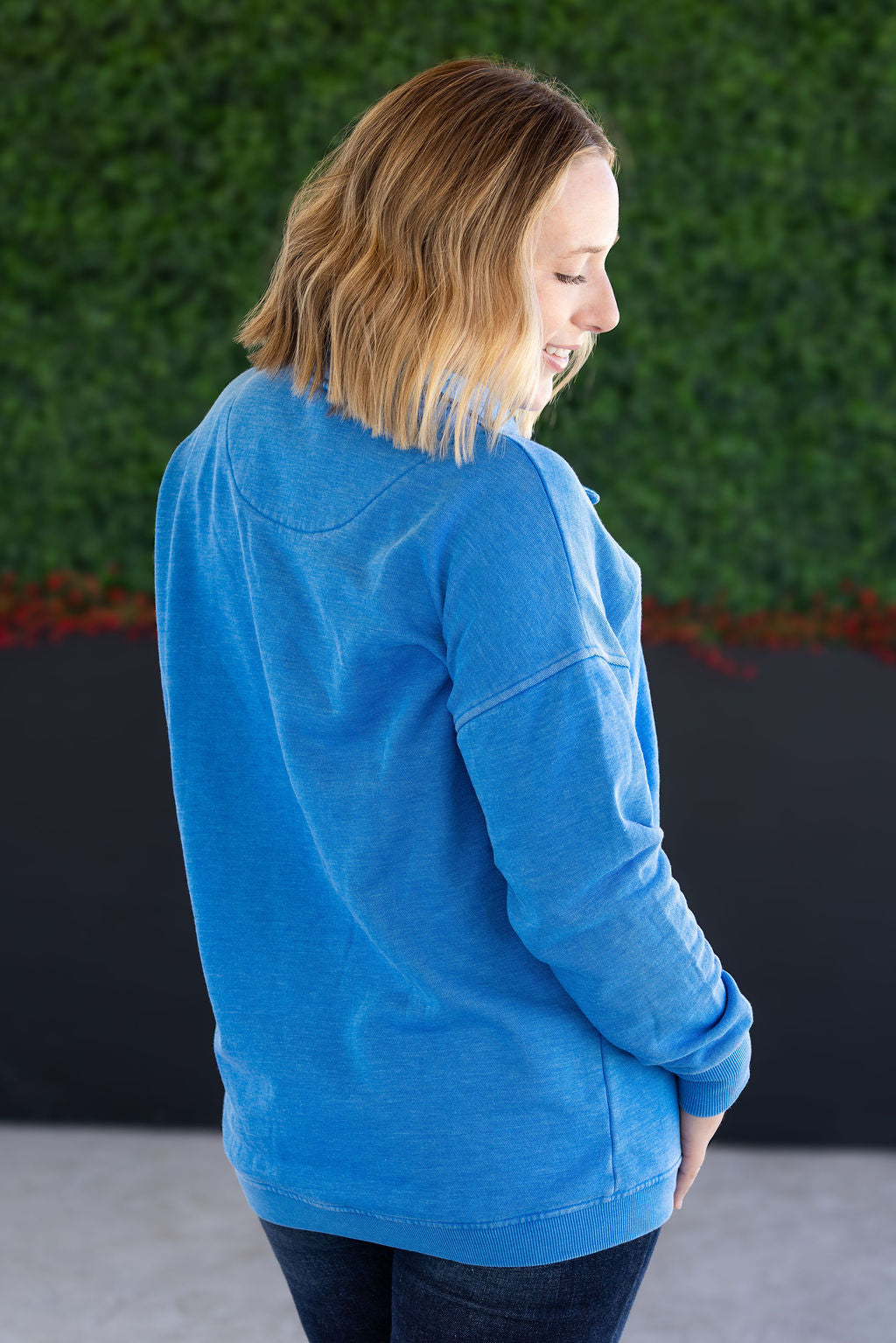 IN STOCK Jesse Vintage Wash Snap Pullover - Winter Blue FINAL SALE