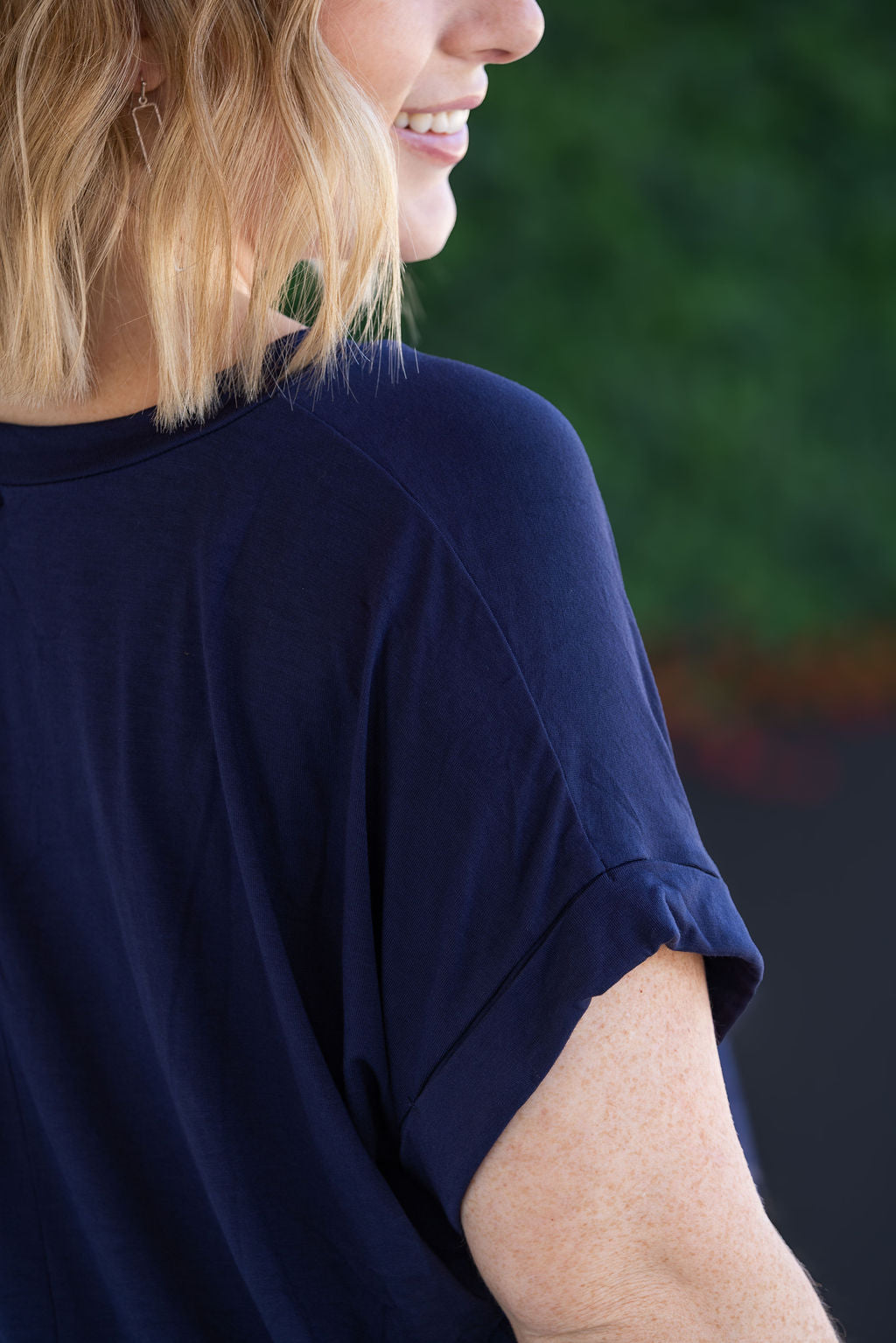 IN STOCK Sierra Pocket Top - Navy FINAL SALE