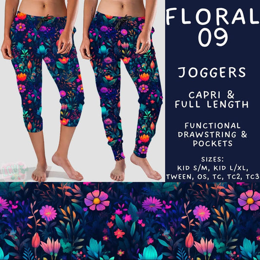 Floral09 Capri Joggers- TC2 (PreOrder ETA mid August)