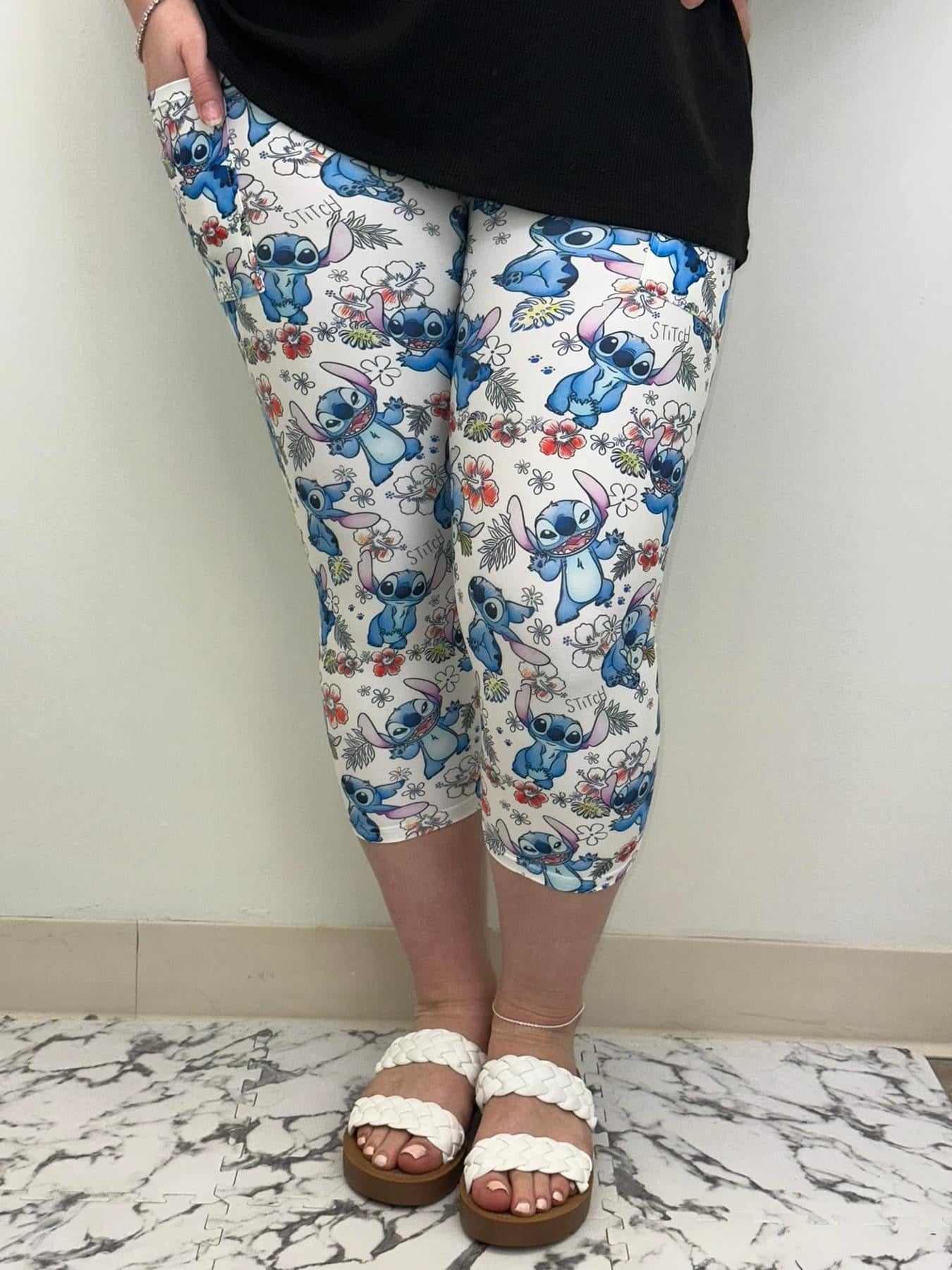 Aloha Monster Pocket Capri Leggings