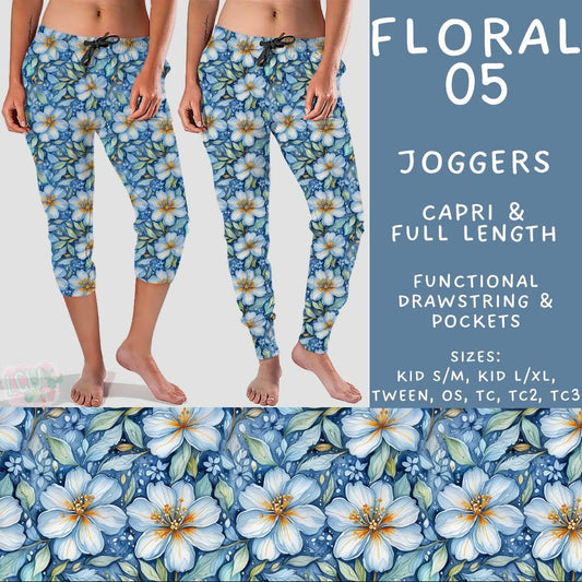 Floral05 Capri Joggers- TC2 (PreOrder ETA mid August)