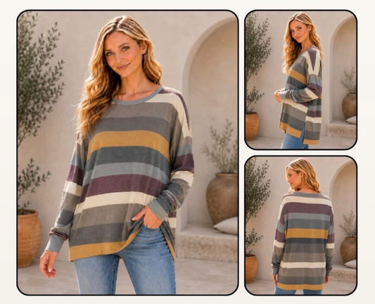 Autumn Stripes Long Sleeve