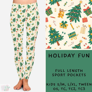 Comfy Christmas Collection Part TWO : FULL Length Leggings WITH Sports Style Pockets  PREORDER ( ETA early / mid December )