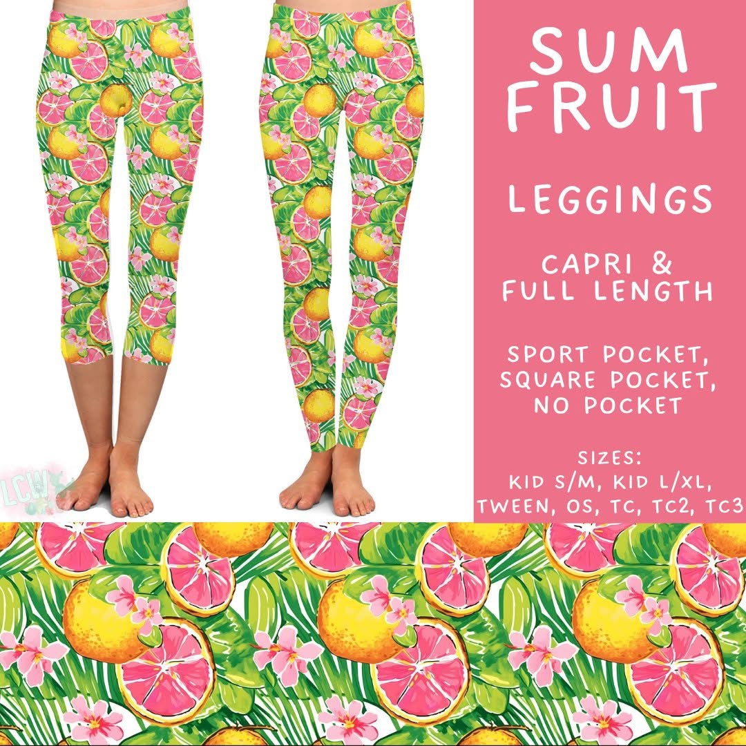 Summer Fun Capri/Full Length Leggings PreOrder (ETA early/mid July)