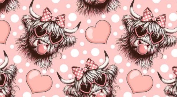 Bubblegum Cows Capri Leggings Without Pockets TC (PreOrder ETA late May)