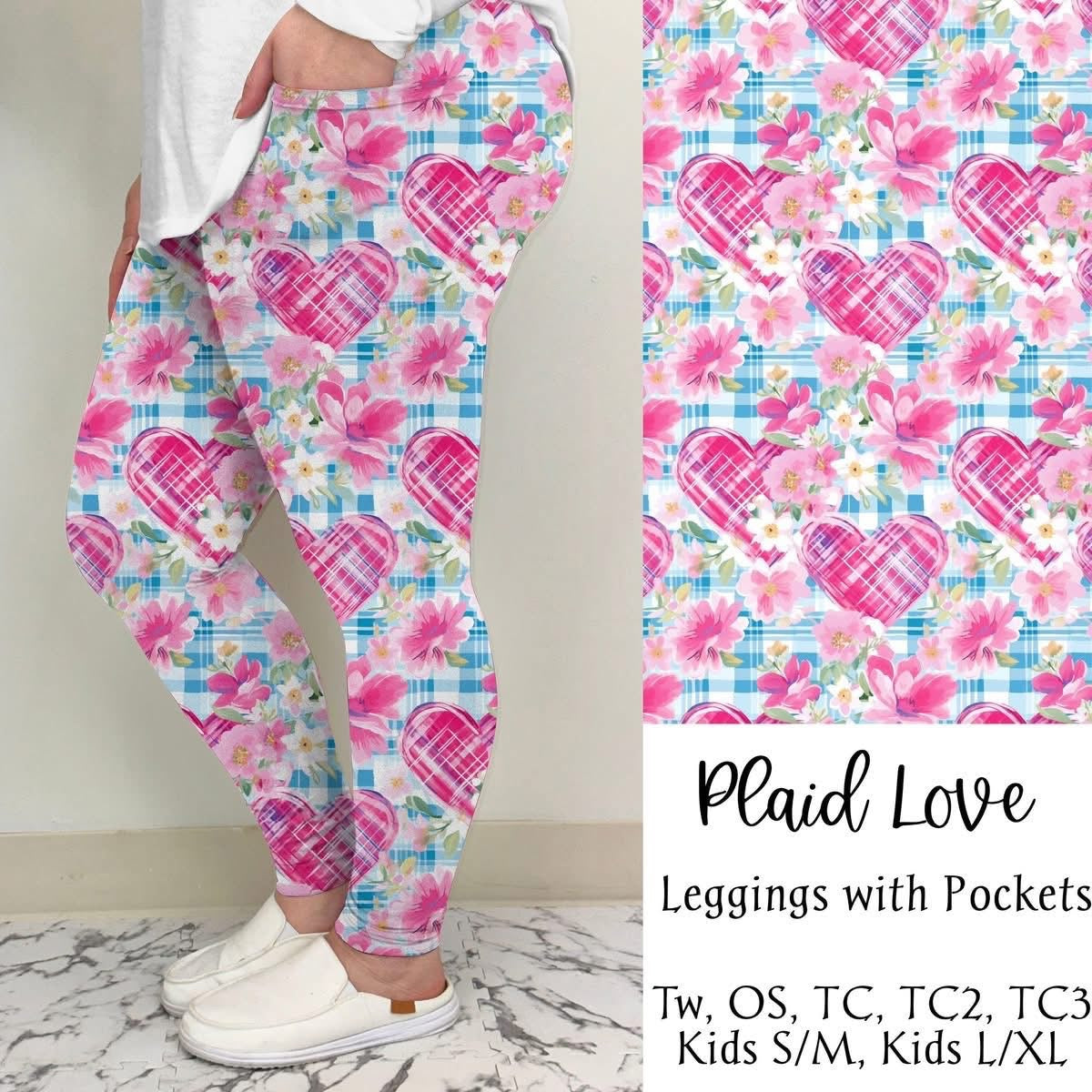 Plaid Love Pocket Leggings PreOrder (ETA late January)