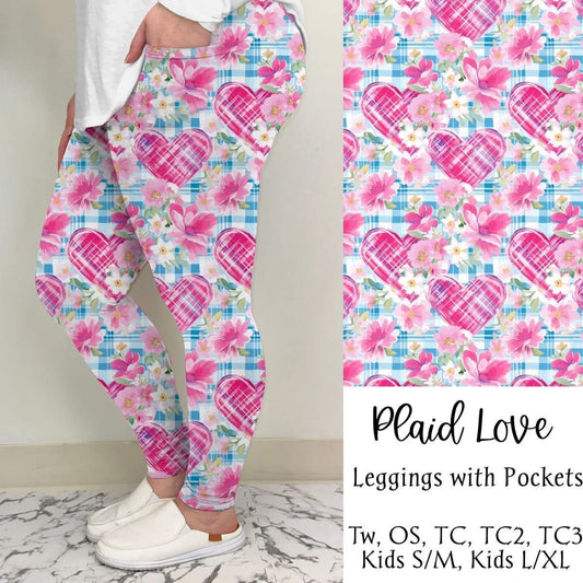Plaid Love Pocket Leggings PreOrder (ETA late January)