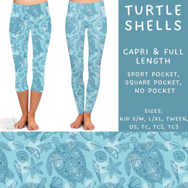 Sea Life Collection : SQUARE POCKET Leggings PREORDER ( ETA mid August )