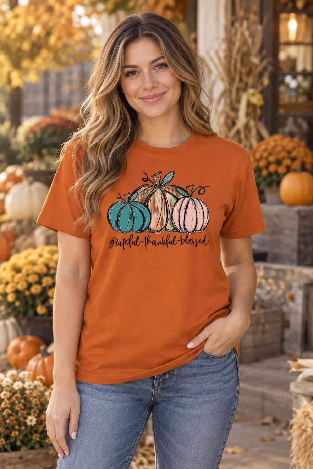 *Deal of the Day* Grateful, Thankful, Blessed T-Shirt (ETA 7-10 days)