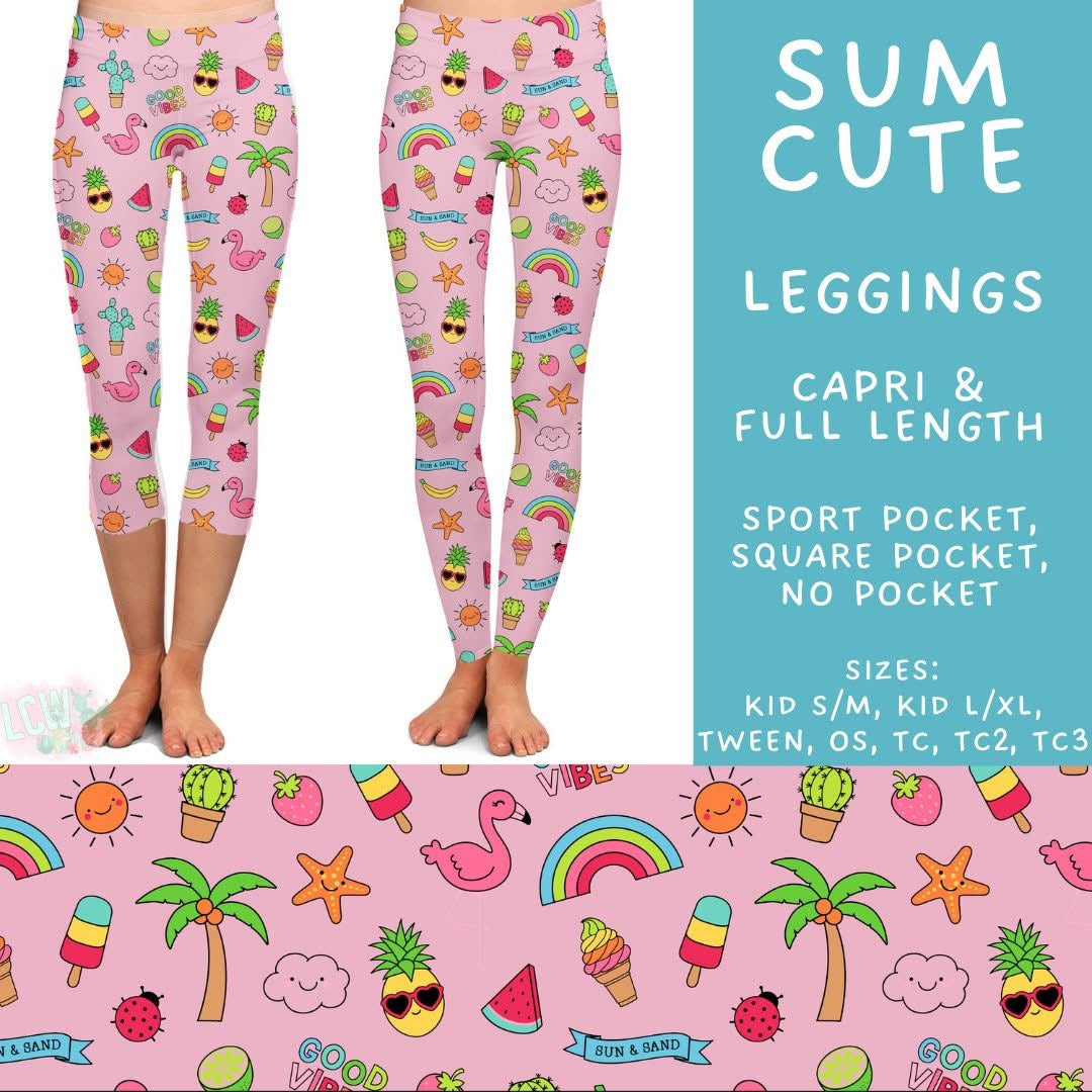 Summer Fun Capri/Full Length Leggings PreOrder (ETA early/mid July)
