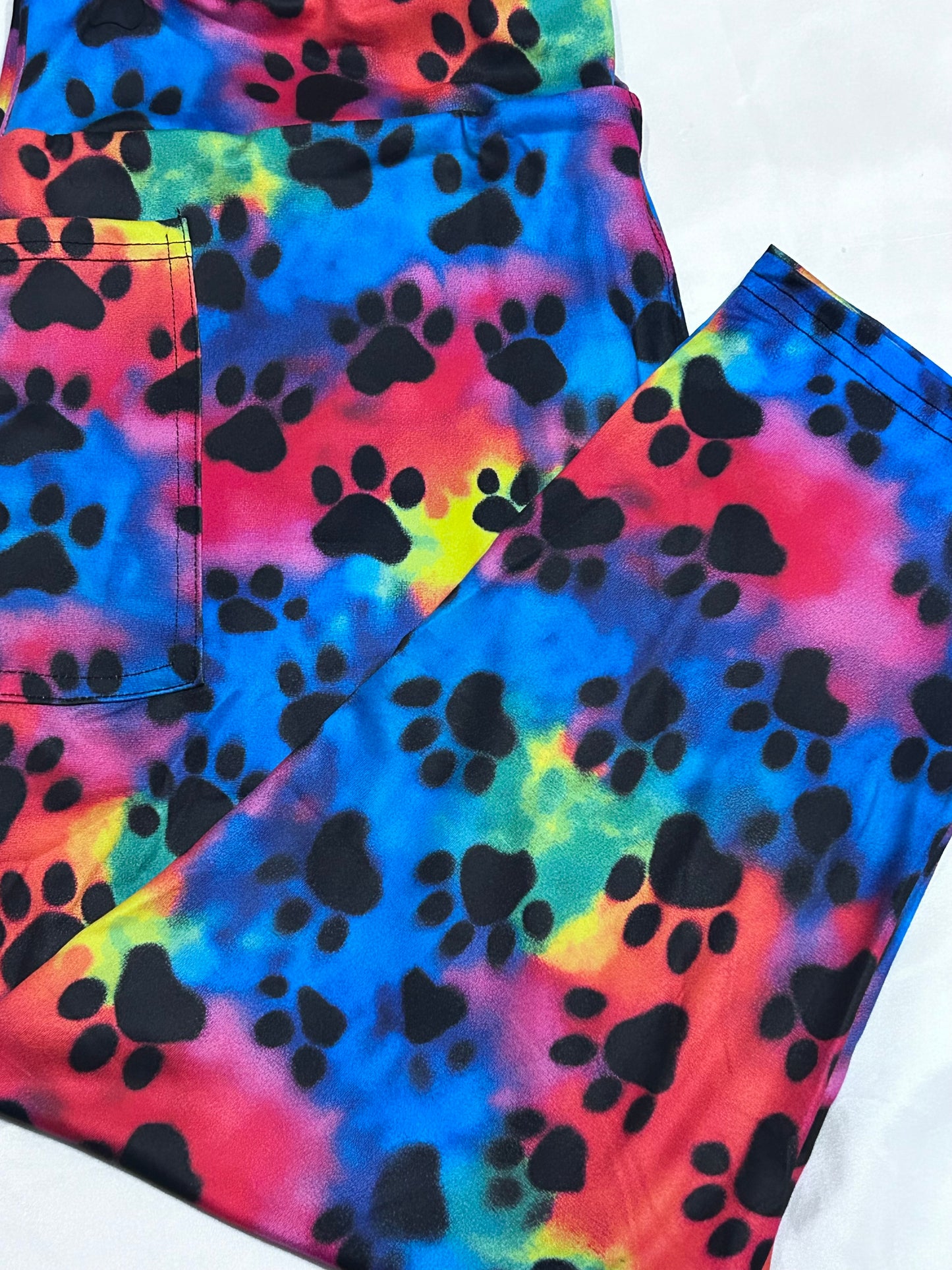 Vibrant Paws Pocket Capri Leggings